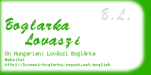 boglarka lovaszi business card